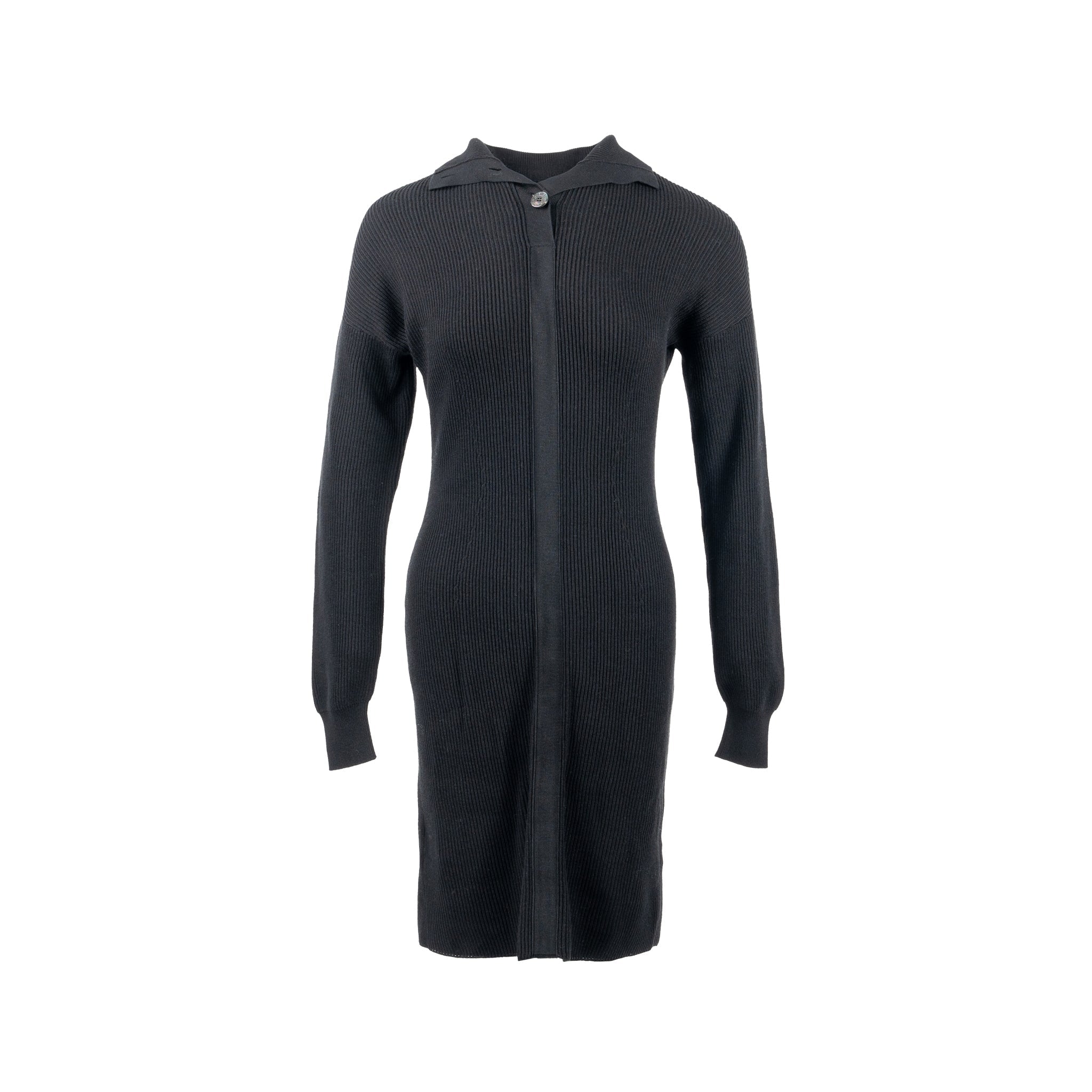 hermes-size-34-button-robe-dress-cotton-virgin-wool-black
