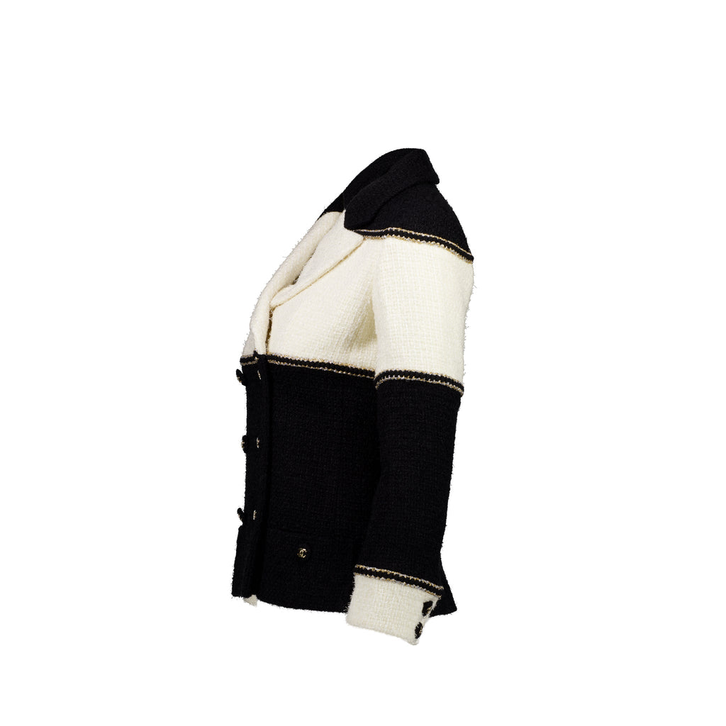 chanel-size-34-cc-buttons-tweed-jacket-black-white-gold-silver