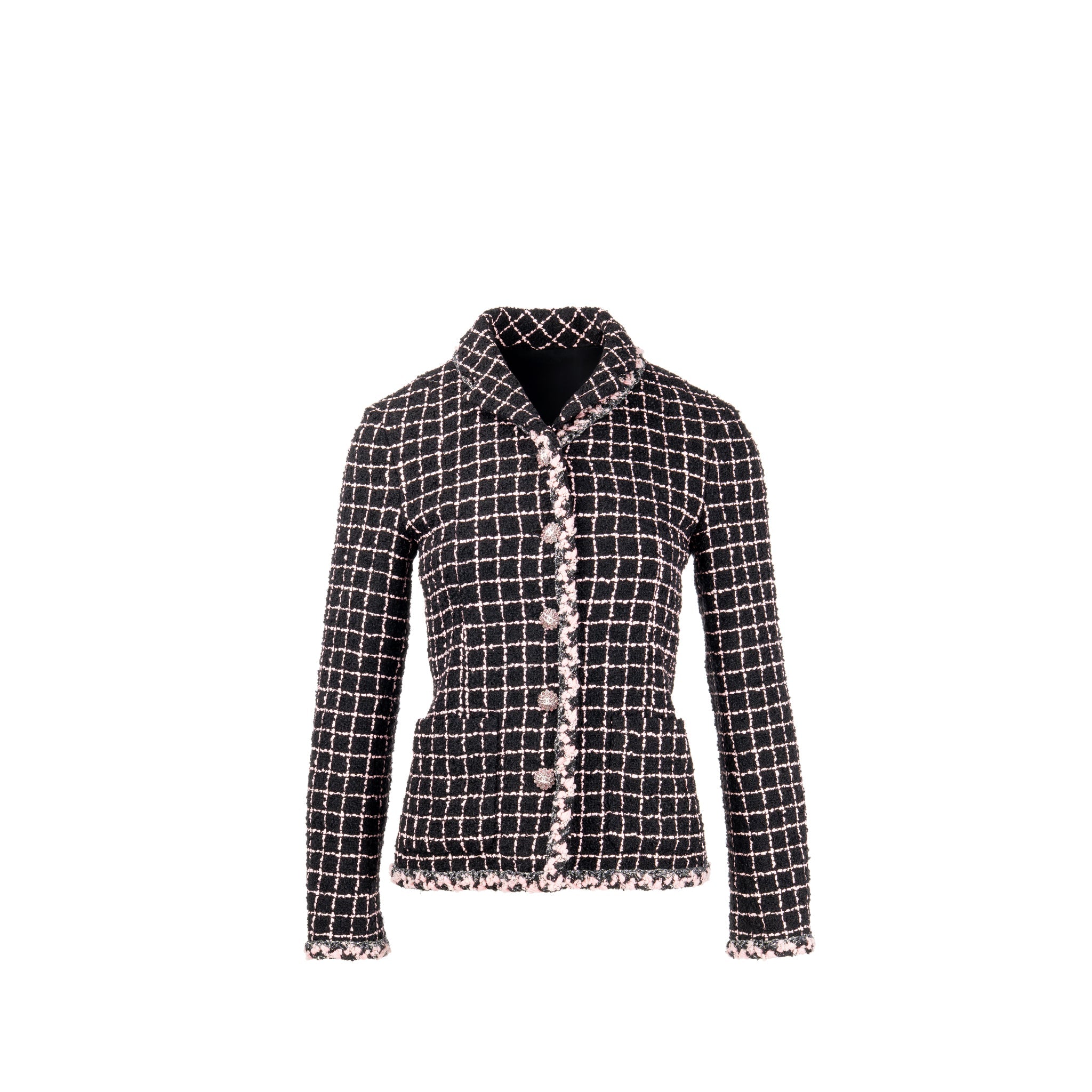 chanel-size-36-camellia-detailed-button-tweed-jacket-wool-polyamide-black-pink