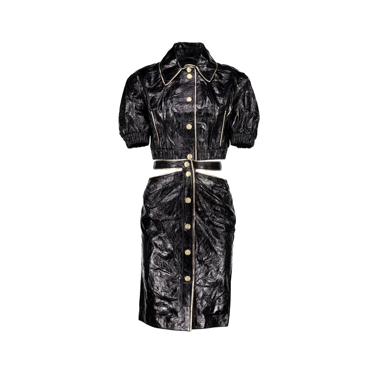 chanel-22s-size-34-blouson-and-skirt-suit-leather-cotton-silk-black-gold