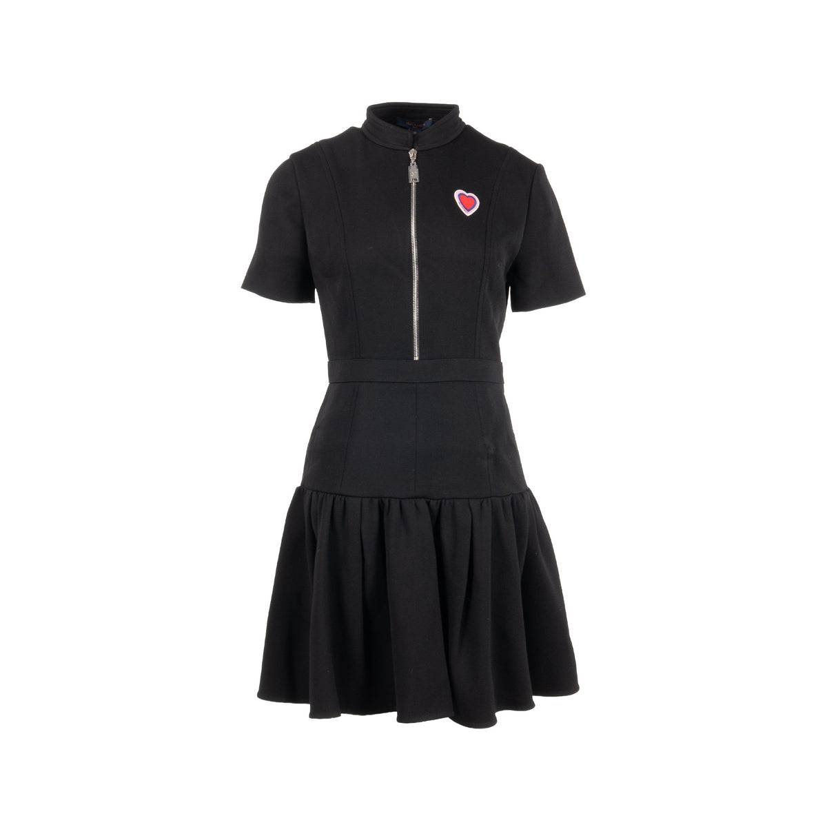louis-vuitton-size-38-heart-detailed-zip-mini-dress-wool-elastane-black-shw