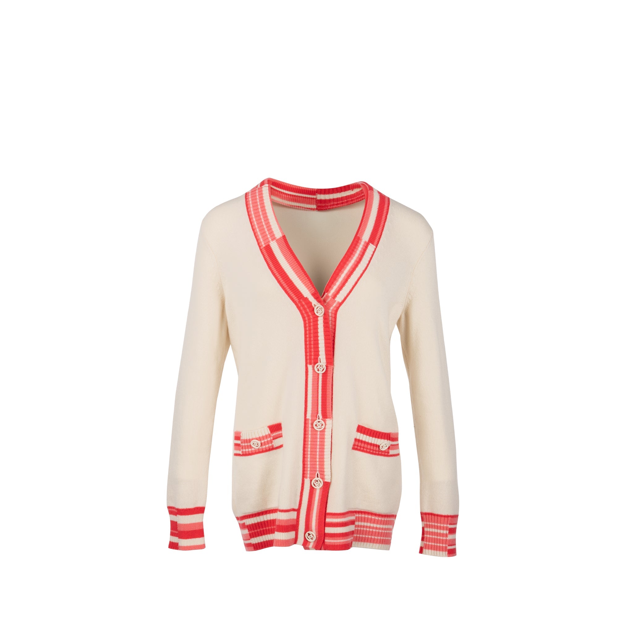 chanel-size-36-deauville-biarritz-venise-cardigan-cashmere-ecru-pink-coral
