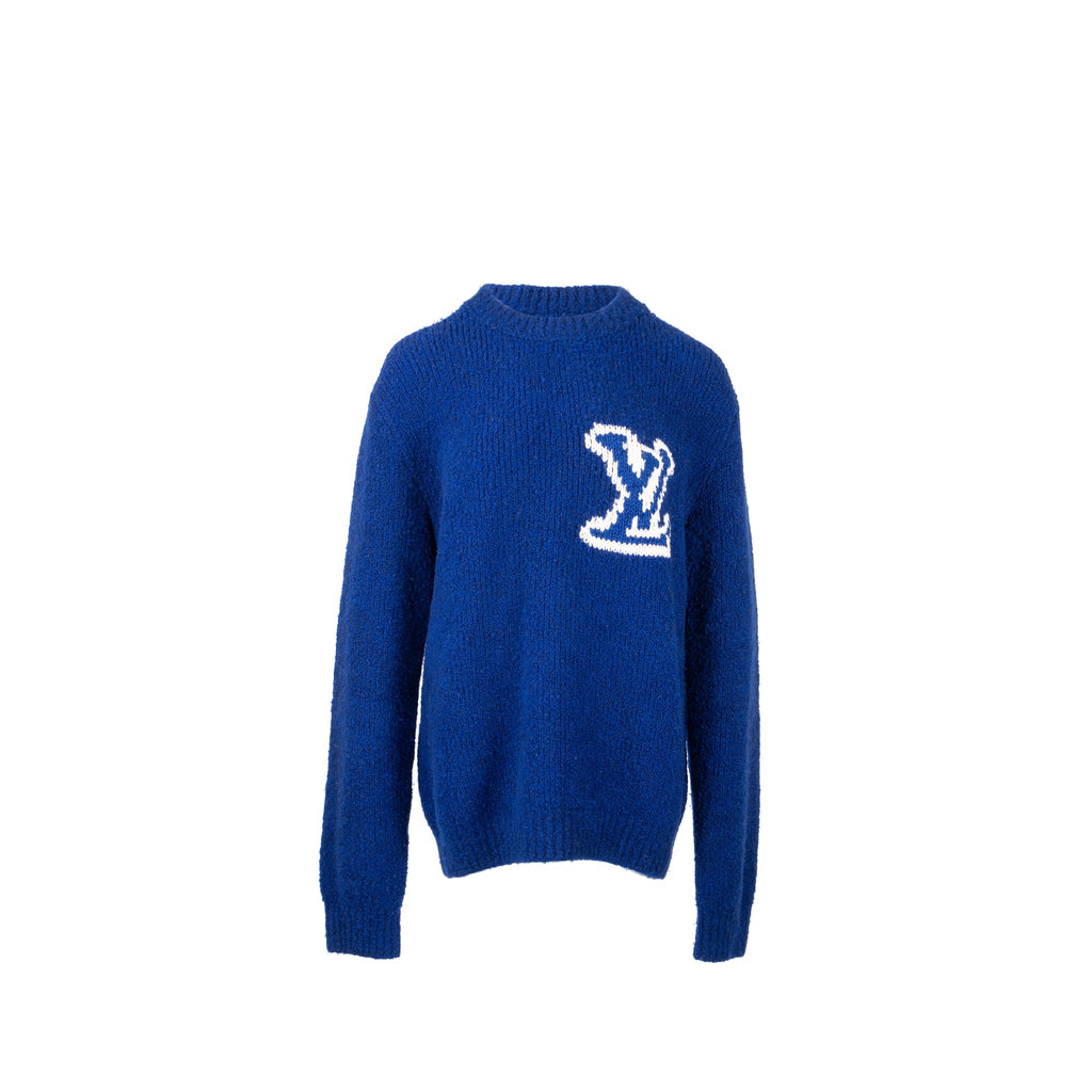 louis-vuitton-size-m-intarsia-pullover-sweater-wool-blue-white