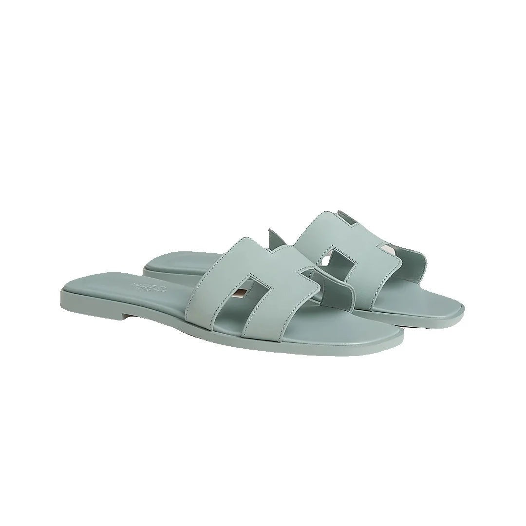 HERMÈS HERMES EPSOM ORAN SANDAL SAGE GREEN