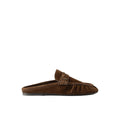 SAINT LAURENT LE LOAFER SUEDE PUMPS BROWN (MULE STYLE)