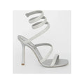 RENÉ CAOVILLA BRAID CLEO IVORY SANDAL SILVER