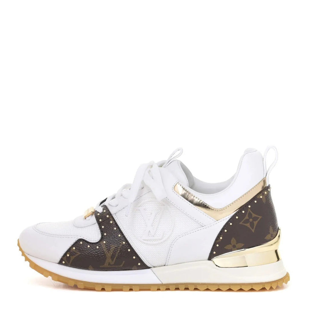 LOUIS VUITTON CALFSKIN MONOGRAM RUN AWAY SNEAKER WHITE WHITE & MONOGRAM