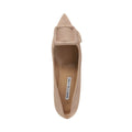 MANOLO BLAHNIK POINTED TOE FLATS BEIGE & NUDE