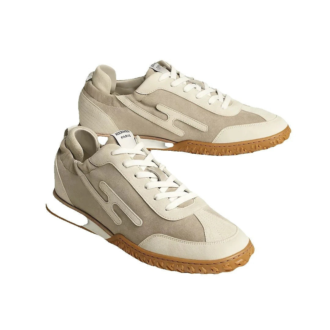 HERMÈS JET SNEAKER BEIGE & CREAM