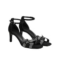 HERMÈS JOY SANDAL BLACK WITH SILVER & CRYSTAL EMBELLISHMENT