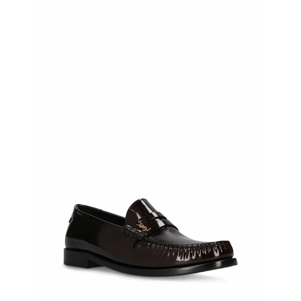 SAINT LAURENT LE LOAFER MOCASSINS BURGUNDY & DARK BROWN