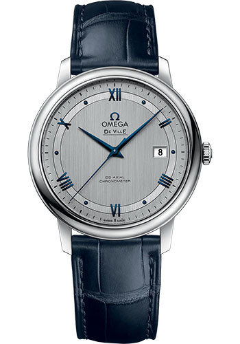 omega-de-ville-prestige-co-axial-watch-39-5-mm-steel-case-rhodium-silvery-dial-blue-leather-strap-424-13-40-20-02-003