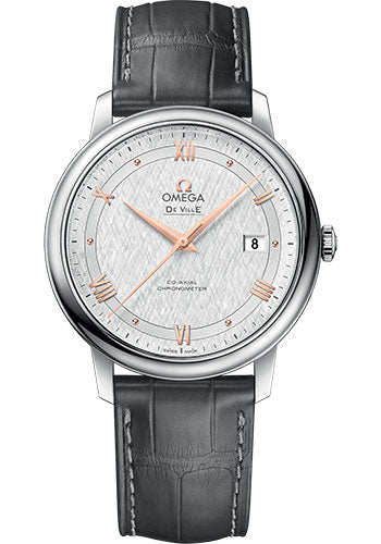 omega-de-ville-prestige-co-axial-watch-39-5-mm-steel-case-white-silvery-dial-grey-leather-strap-424-13-40-20-02-005