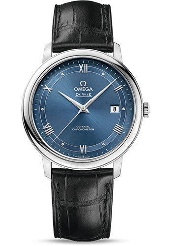 omega-de-ville-prestige-co-axial-watch-39-5-mm-steel-case-blue-dial-black-leather-strap-424-13-40-20-03-002