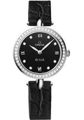 omega-de-ville-prestige-quartz-dewdrop-watch-27-4-mm-steel-case-black-dial-leather-strap-424-18-27-60-51-001