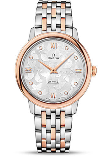 omega-de-ville-prestige-quartz-watch-32-7-mm-steel-case-8k-red-gold-bezel-silver-diamond-dial-red-gold-steel-bracelet-424-20-33-60-52-001