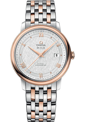 omega-de-ville-prestige-co-axial-watch-39-5-mm-steel-and-red-gold-case-white-silvery-dial-424-20-40-20-02-002