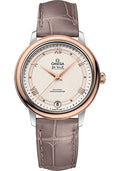 omega-de-ville-prestige-co-axial-watch-32-7-mm-steel-and-red-gold-case-varnished-shimmer-ivory-beige-dial-taupe-brown-leather-strap-424-23-33-20-09-001