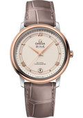 omega-de-ville-prestige-co-axial-watch-36-8-mm-steel-and-red-gold-case-varnished-shimmer-ivory-beige-dial-taupe-brown-leather-strap-424-23-37-20-09-001