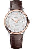 omega-de-ville-prestige-co-axial-watch-39-5-mm-steel-and-red-gold-case-white-silvery-dial-brown-leather-strap-424-23-40-20-02-002