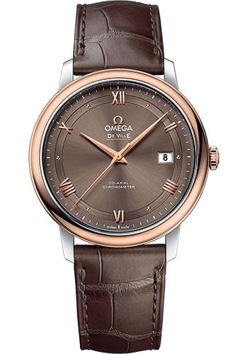 omega-de-ville-prestige-co-axial-watch-39-5-mm-steel-and-red-gold-case-chestnut-dial-brown-leather-strap-424-23-40-20-13-001