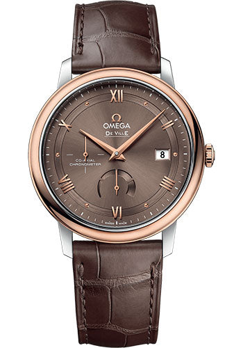 omega-de-ville-prestige-co-axial-power-reserve-watch-39-5-mm-steel-and-red-gold-case-chestnut-dial-brown-leather-strap-424-23-40-21-13-001