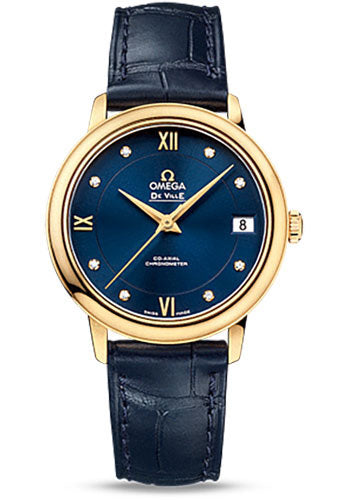omega-de-ville-prestige-co-axial-watch-32-7-mm-18k-yellow-gold-case-blue-diamond-dial-blue-leather-strap-424-53-33-20-53-002