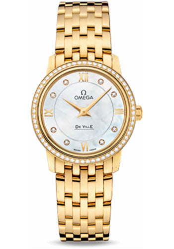 omega-de-ville-prestige-quartz-watch-27-4-mm-yellow-gold-case-diamond-bezel-mother-of-pearl-diamond-dial-424-55-27-60-55-001