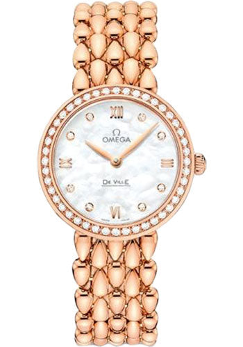 omega-de-ville-prestige-quartz-dewdrop-watch-27-4-mm-red-gold-case-radiant-diamond-set-bezel-mother-of-pearl-dial-424-55-27-60-55-004