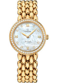 omega-de-ville-prestige-quartz-dewdrop-watch-27-4-mm-yellow-gold-case-radiant-diamond-set-bezel-mother-of-pearl-dial-424-55-27-60-55-006