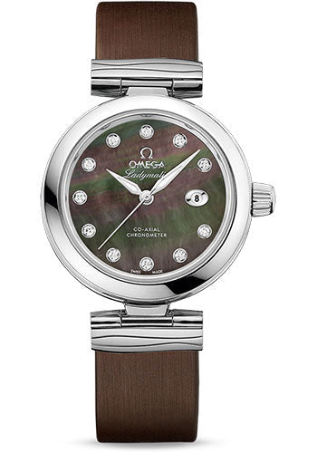 omega-de-ville-ladymatic-omega-co-axial-watch-34-mm-steel-case-black-diamond-dial-brown-leather-strap-425-32-34-20-57-004