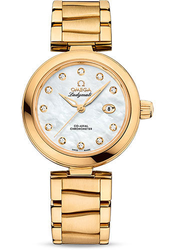 omega-de-ville-ladymatic-omega-co-axial-watch-34-mm-yellow-gold-case-white-diamond-dial-425-60-34-20-55-003