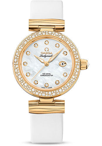 omega-de-ville-ladymatic-omega-co-axial-watch-34-mm-yellow-gold-case-diamond-bezel-white-diamond-dial-white-leather-strap-425-67-34-20-55-007