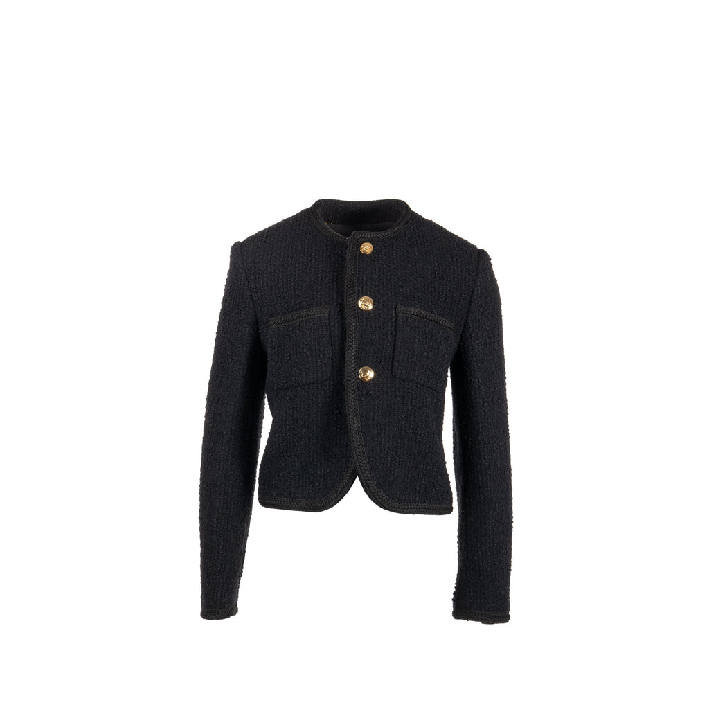 celine-size-40-chasseur-jacket-tweed-black-ghw