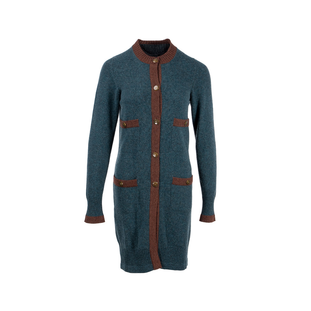 chanel-size-34-cardigan-cashere-vert-foret-chataigne