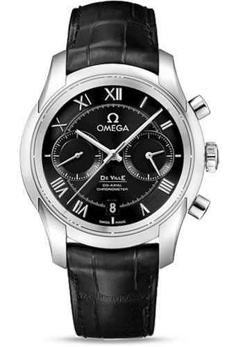 omega-de-ville-co-axial-chronograph-watch-42-mm-steel-case-black-dial-black-leather-strap-431-13-42-51-01-001