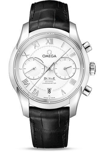 omega-de-ville-co-axial-chronograph-watch-42-mm-steel-case-silver-dial-black-leather-strap-431-13-42-51-02-001
