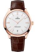 omega-de-ville-tresor-master-co-axial-limited-edition-of-88-watch-40-mm-sedna-gold-case-domed-silver-dial-brown-leather-strap-432-53-40-21-52-002