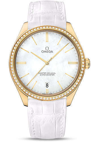 omega-de-ville-tresor-omega-master-co-axial-watch-40-mm-yellow-gold-case-diamond-bezel-white-dial-white-leather-strap-432-58-40-21-05-002