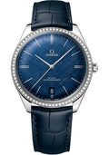 omega-de-ville-tresor-omega-co-axial-master-chronometer-40-mm-steel-case-diamond-bezel-blue-patterned-dial-blue-leather-strap-435-18-40-21-03-001