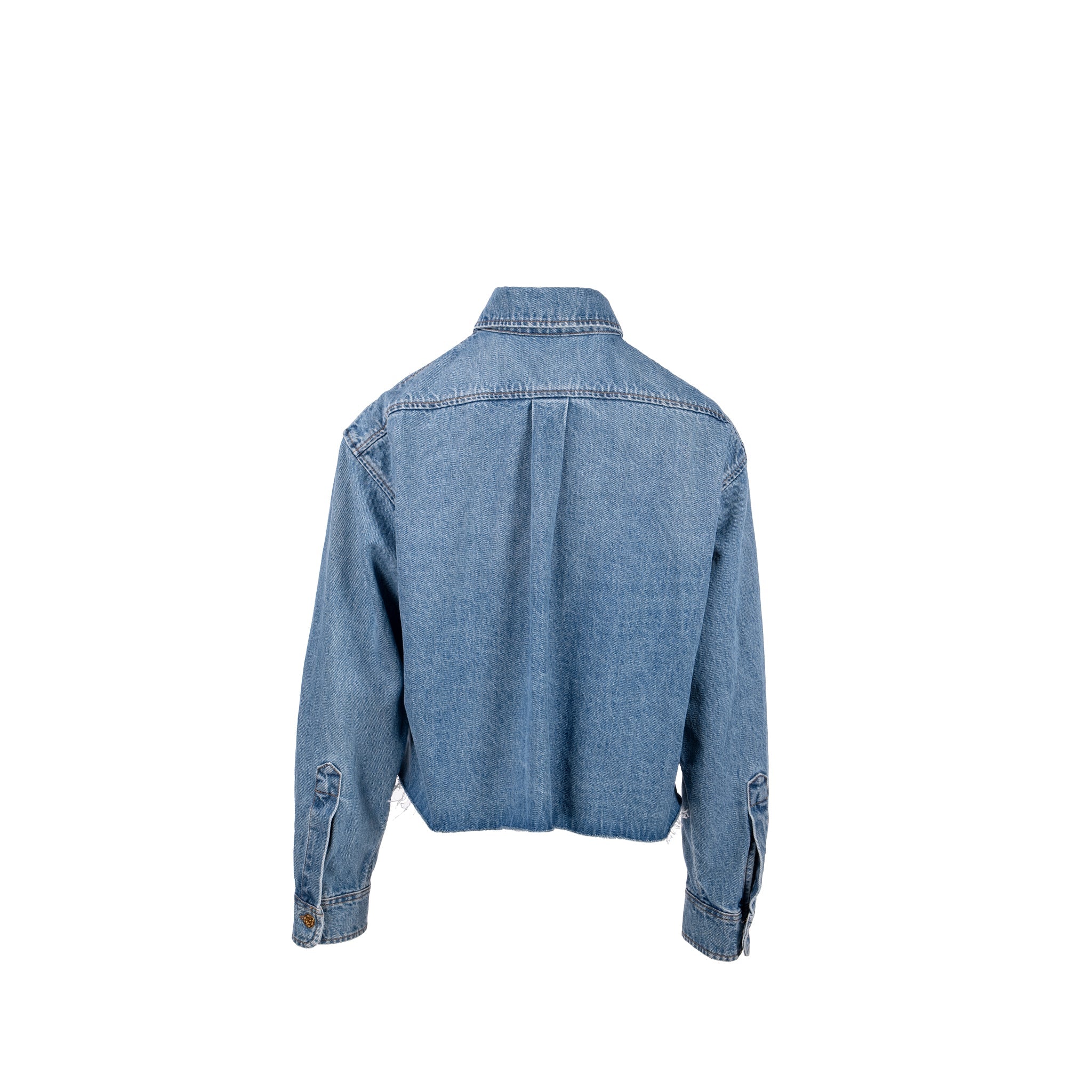 miu-miu-size-38-cropped-denim-shirt-with-logo-embroidered-cotton-denim-blue