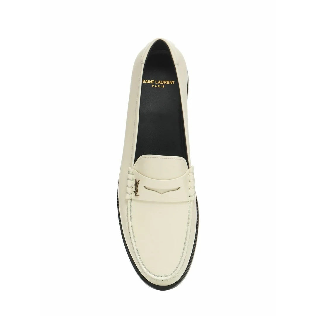 SAINT LAURENT LE LOAFER LOAFERS WHITE