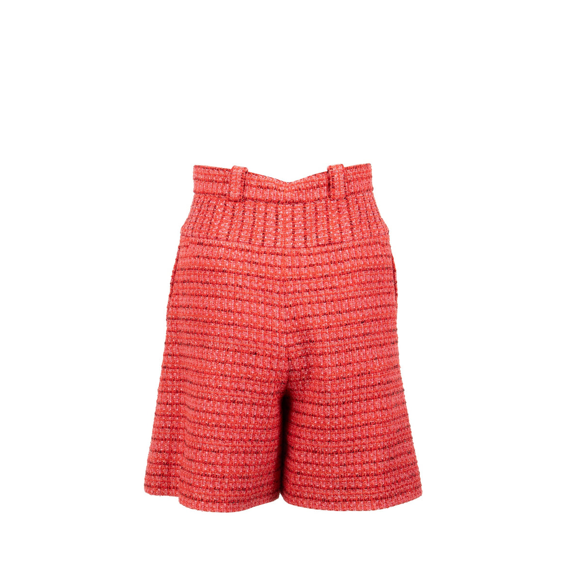 chanel-size-34-20p-shorts-tweed-red-ecru-black
