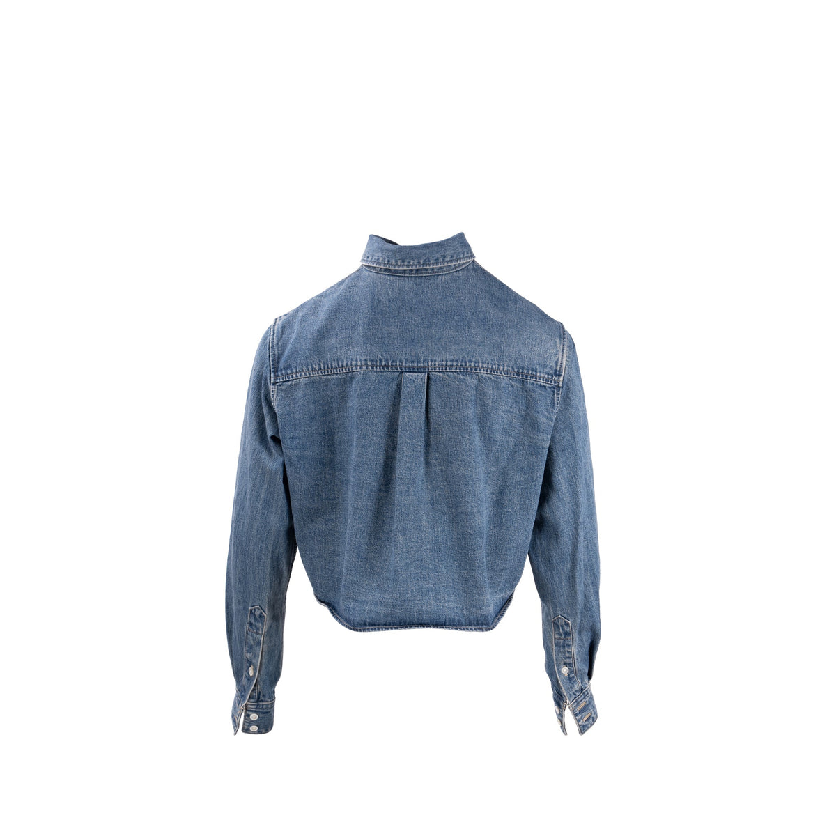 celine-size-xs-cropped-shirt-cotton-in-union-ocean-wash-denim-blue