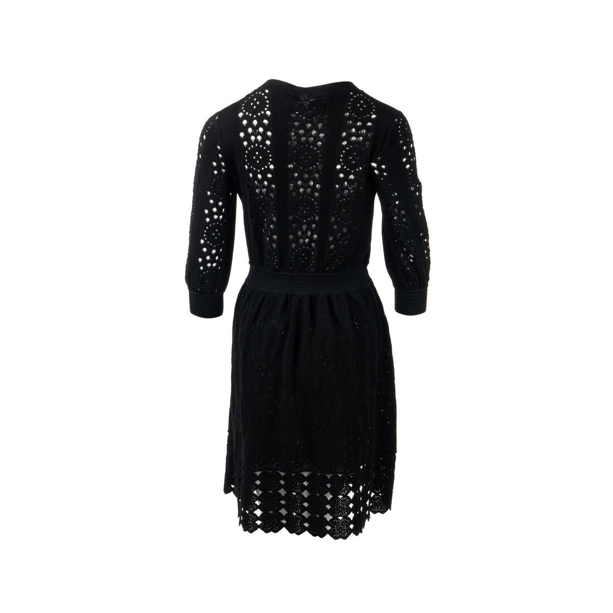 chanel-size-38-20p-crochet-lace-knit-cc-logo-dress-cotton-black