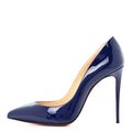 CHRISTIAN LOUBOUTIN PATENT PIGALLE FOLLIES PUMP NAVY