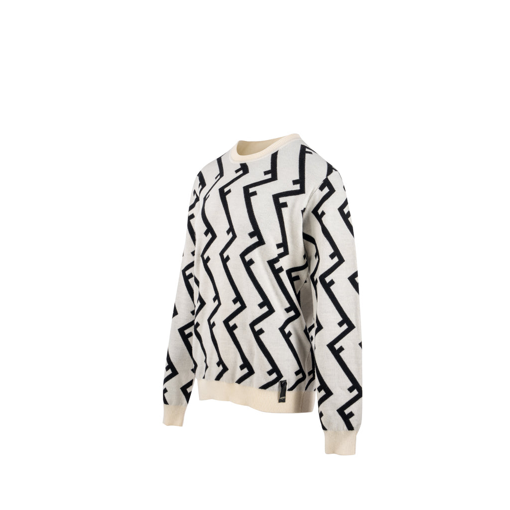 fendi-size-48-geometric-ff-sweater-wool-white-black