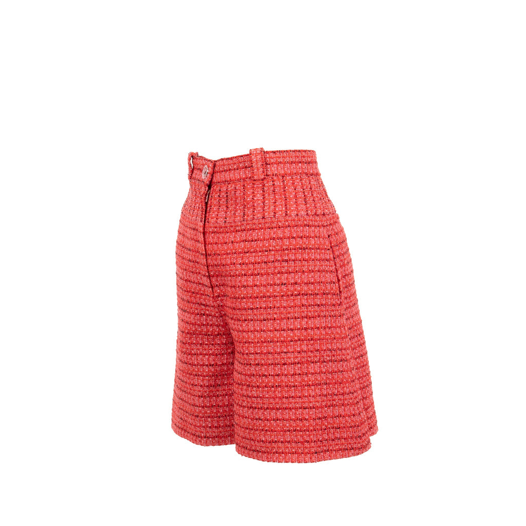 chanel-size-34-20p-shorts-tweed-red-ecru-black