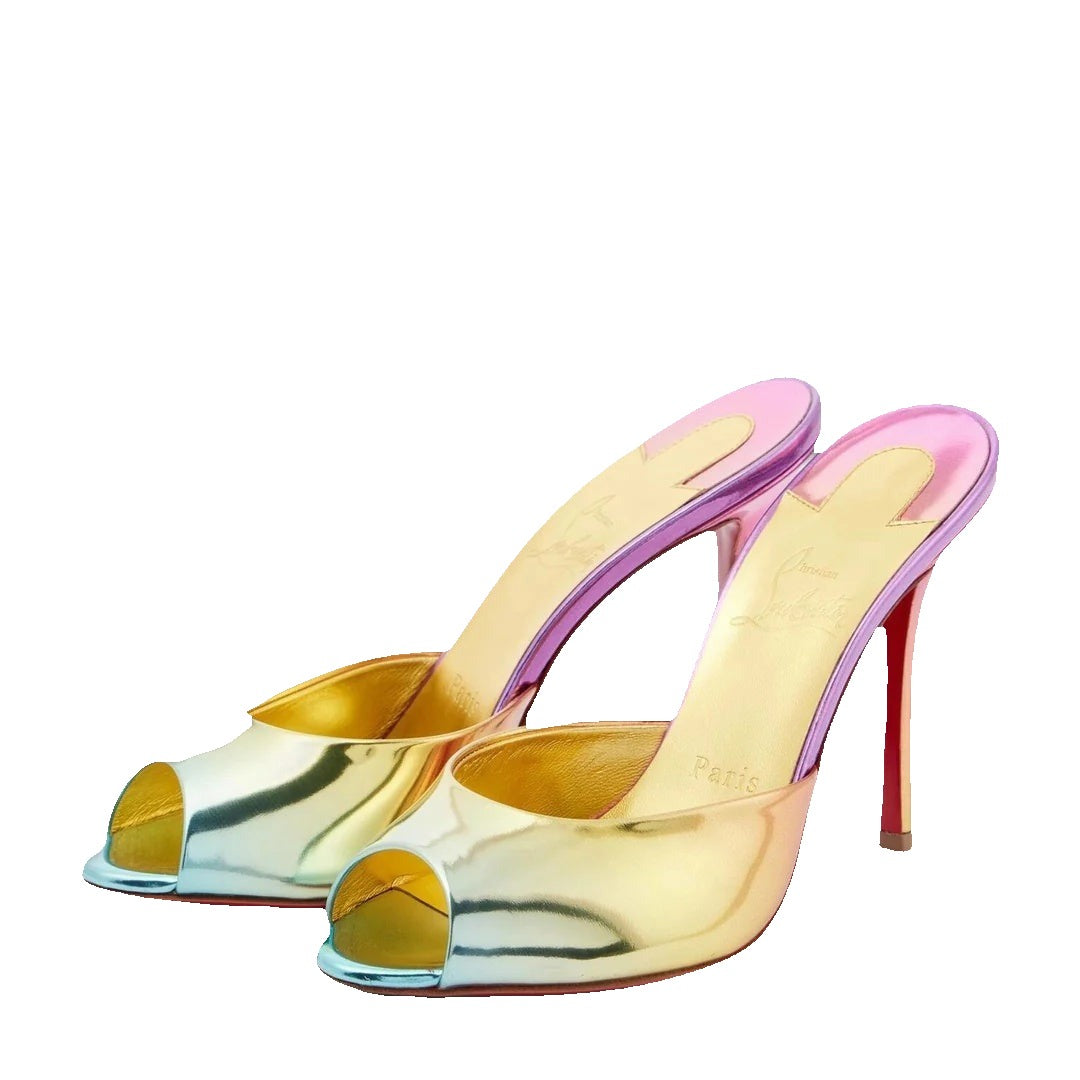 CHRISTIAN LOUBOUTIN ME DOLLY BIANCO MULTICOLOR & IRIDESCENT