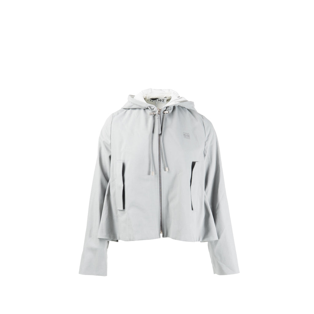 loewe-size-32-cropped-hooded-jacket-cotton-light-grey